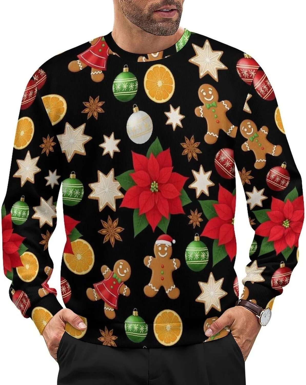 

Мужской свитер-пуловер Relaxed Fit из полиэстера для вечеринок VAFZASC