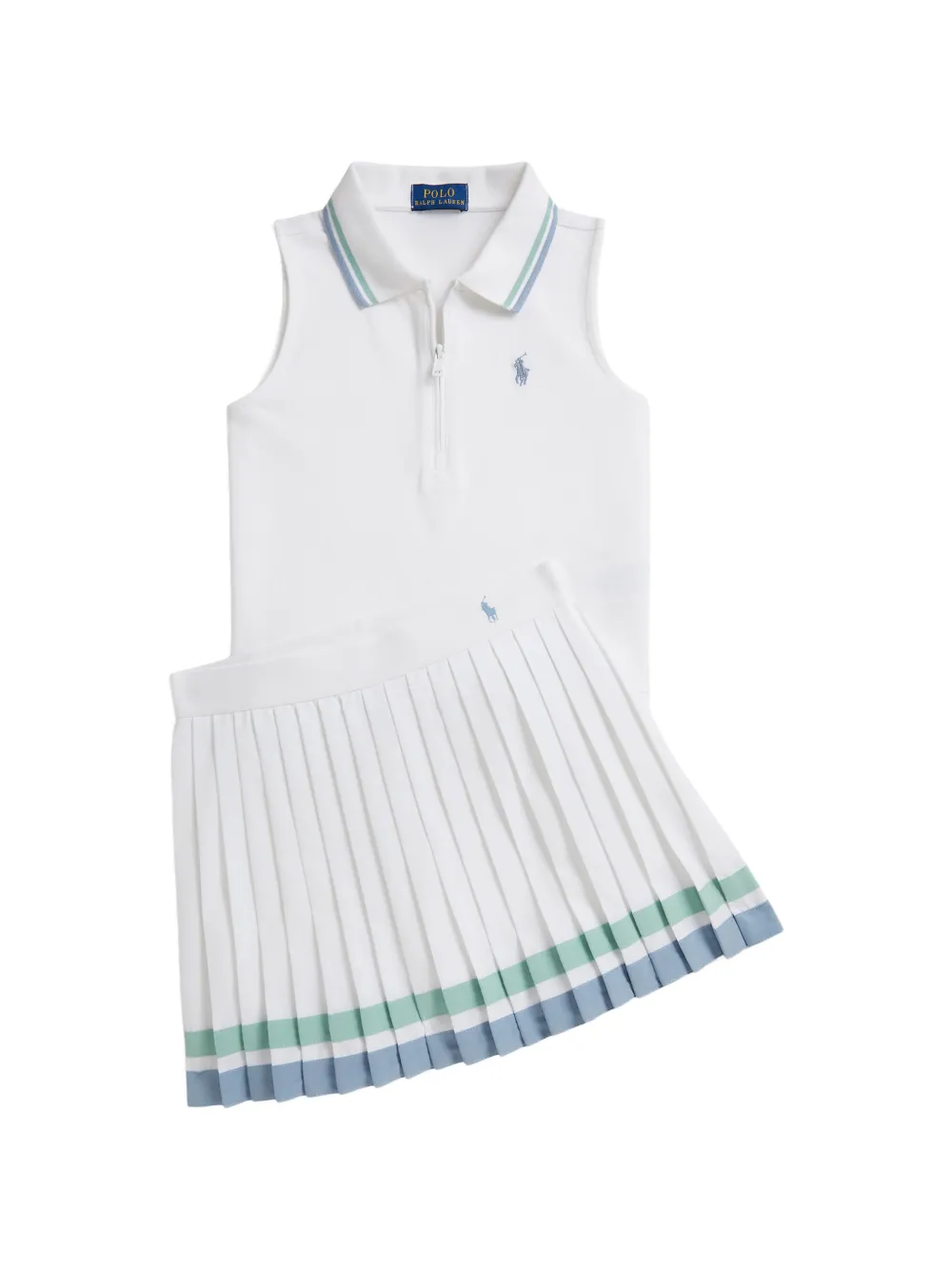 Юбка-шорты с полосками Polo Ralph Lauren Kids, белый — фото 4