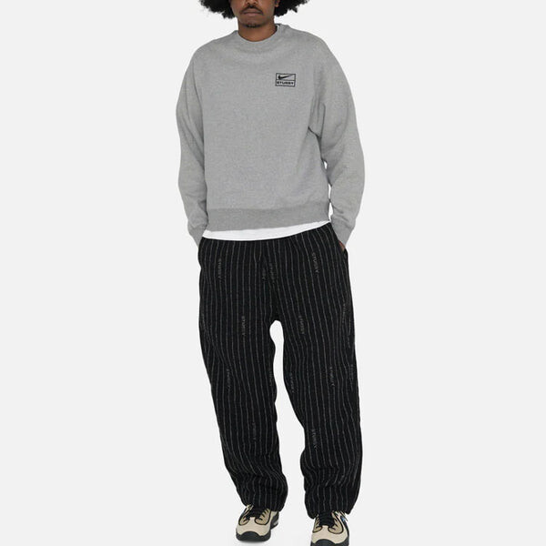 Толстовка Nike Fleece Crew Hoodie x Stussy, серый — фото 3