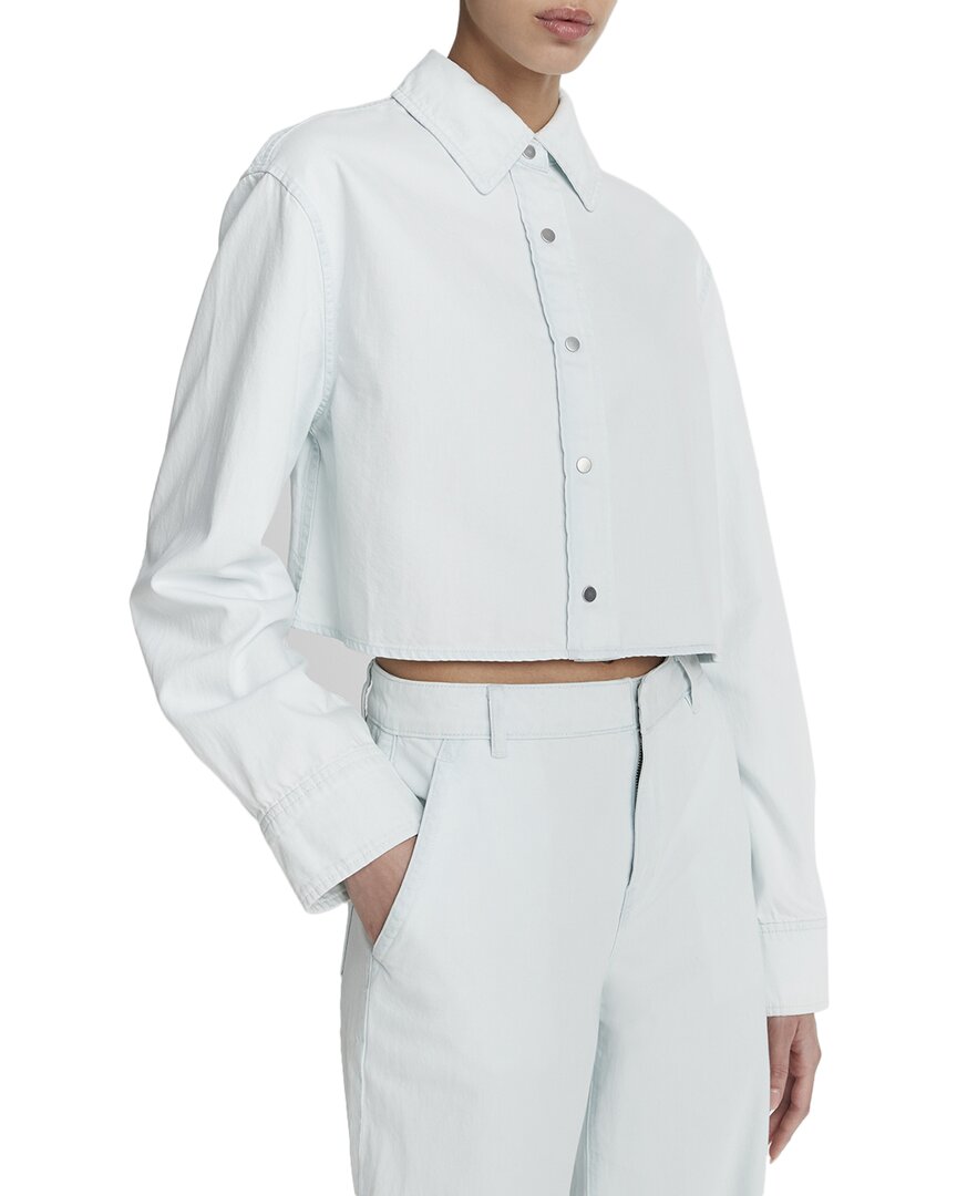 

Укороченная рубашка Vince Spring Twill, синий