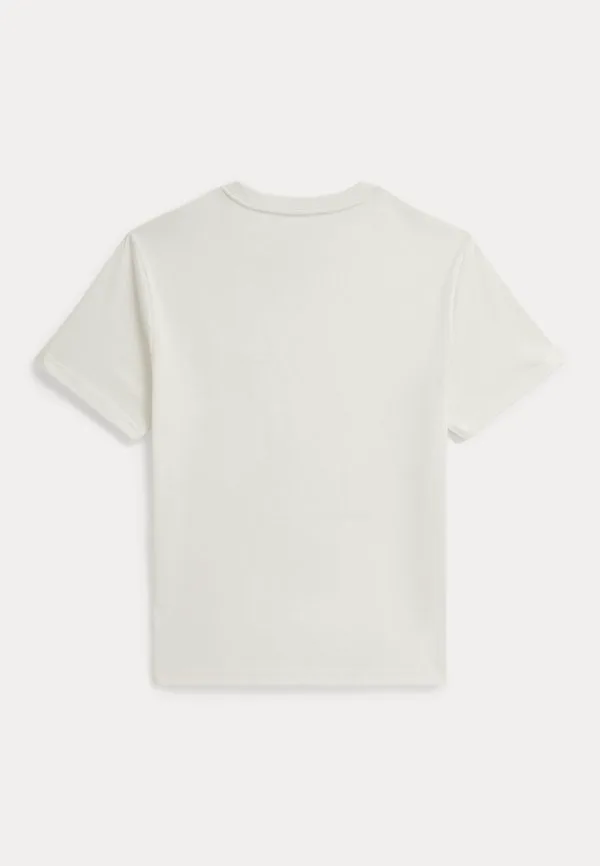 Футболка из хлопкового трикотажа polo bear с принтом 714y. Polo Ralph Lauren, Bear Deckwash White — фото 2