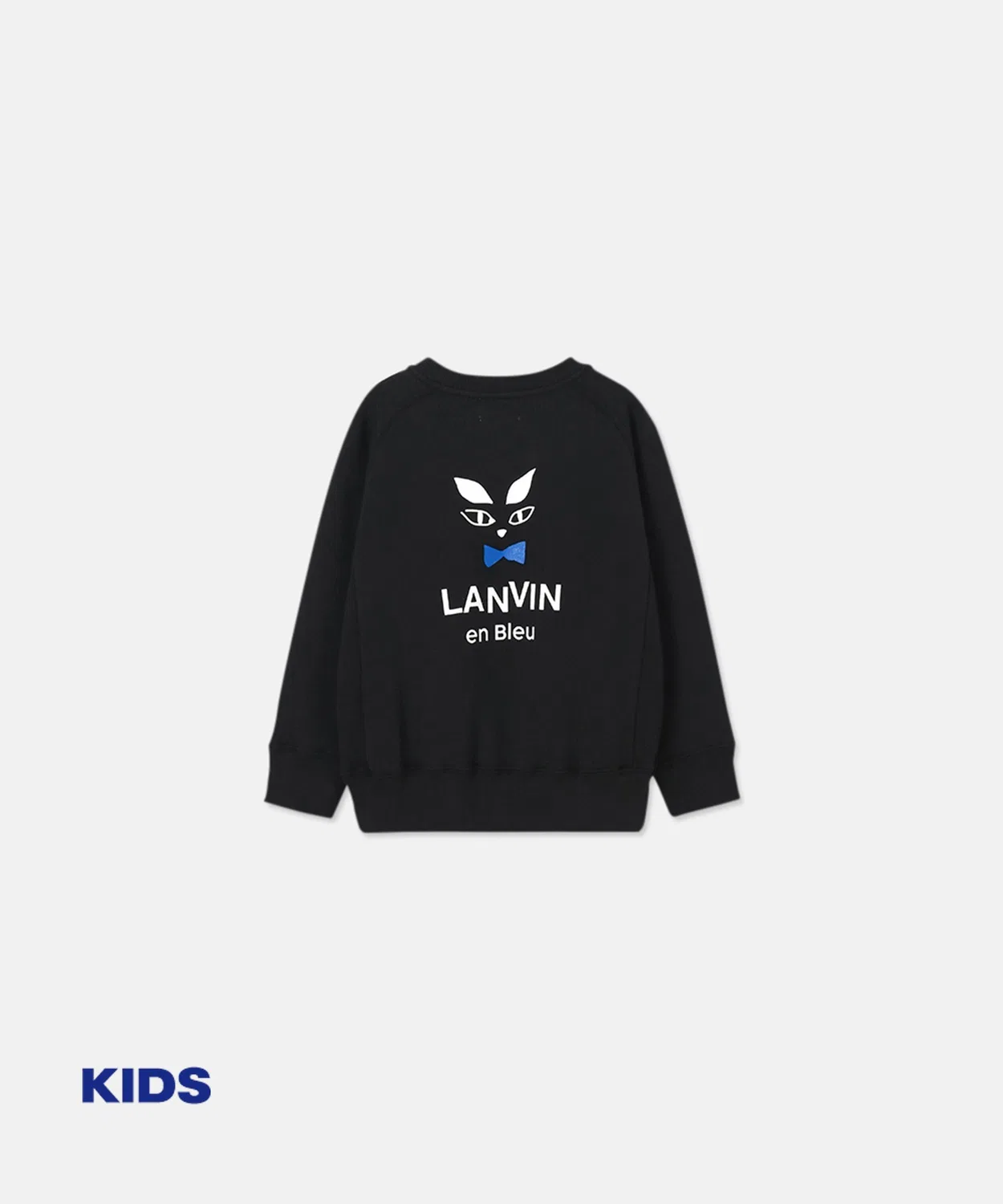 Свитшот детский LANVIN en Bleu с принтом Marie, хлопок, чёрный