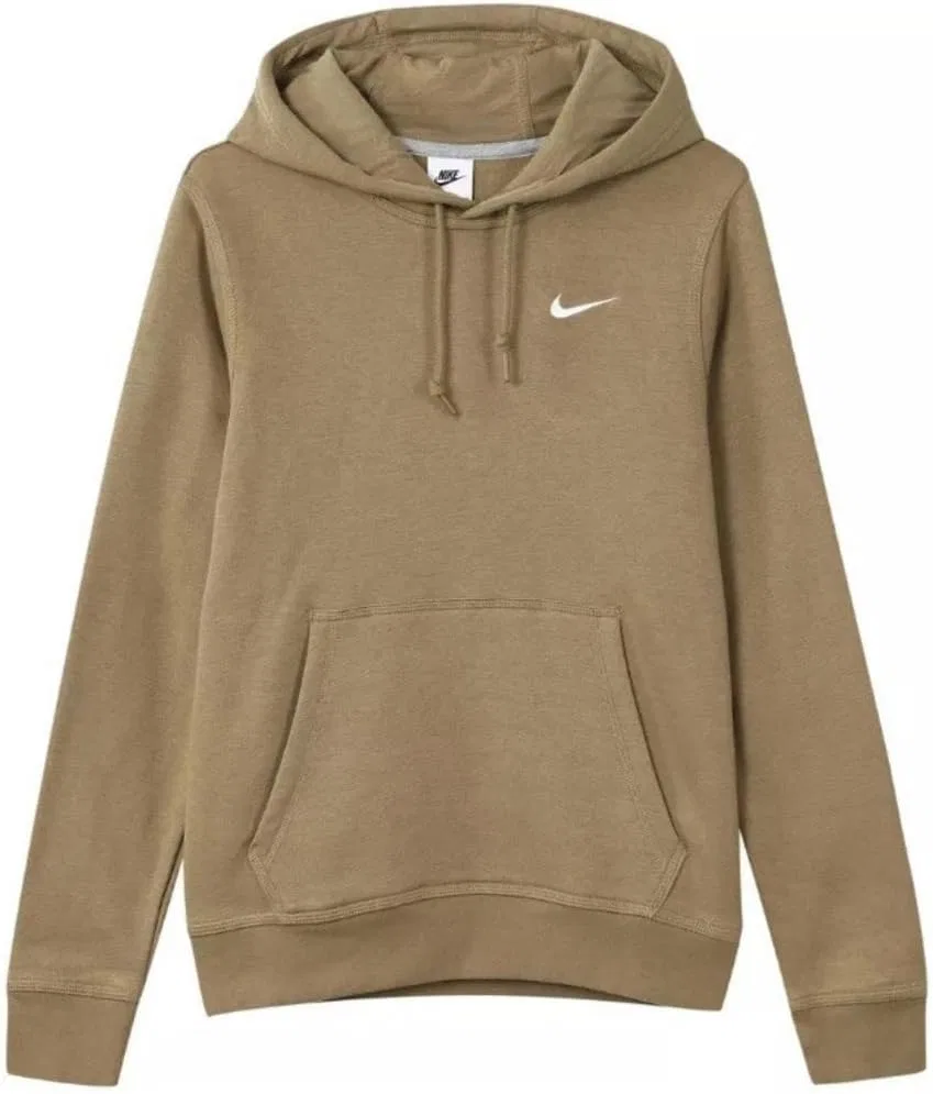 Толстовка Nike Sportswear Club Fleece с капюшоном, хаки/белый