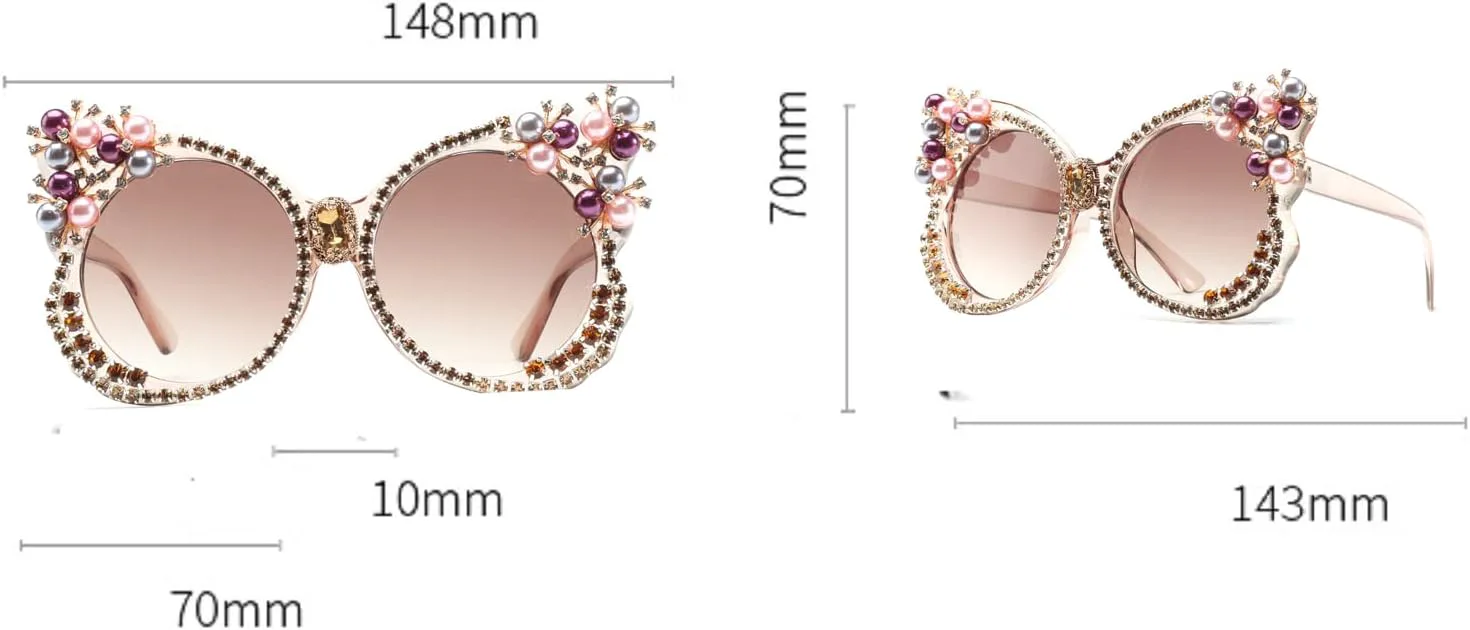 

Большие солнцезащитные очки «кошачий глаз» для женщин, винтажные солнцезащитные очки со стразами, ретро-очки в виде бабочек с кристаллами и бриллиантами mincl, Red