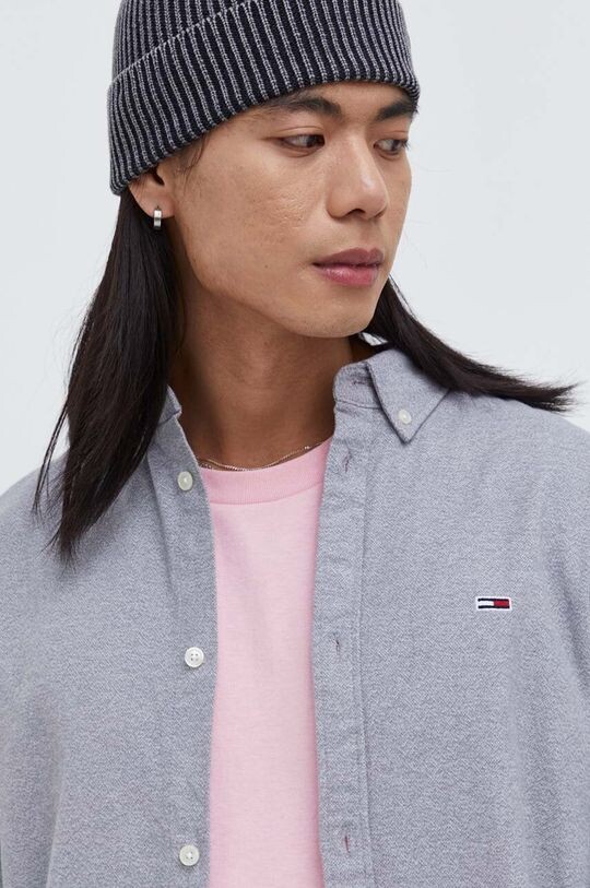 

Хлопчатобумажная рубашка Tommy Jeans, серый