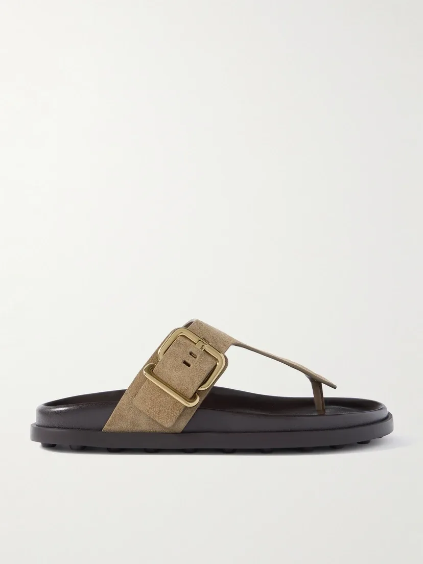 Замшевые сандалии TOD'S, коричневый