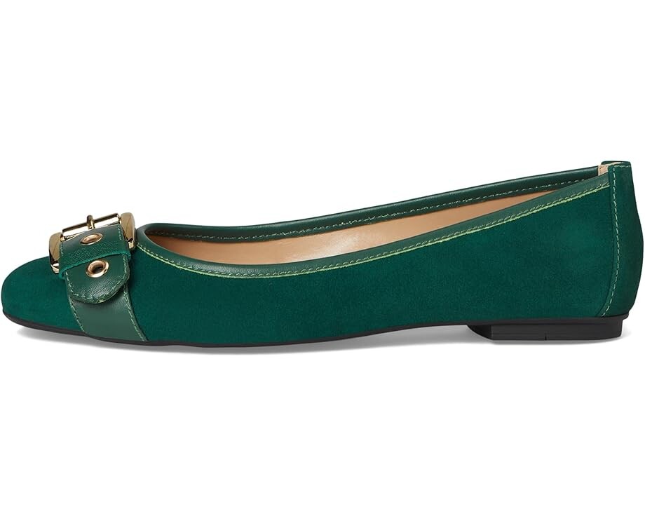 Туфли на плоской подошве French Sole Ditto, цвет Dark Green Suede — фото 4