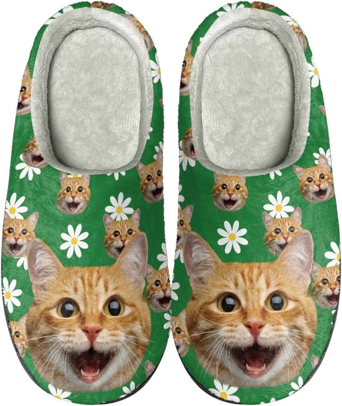 

Тапочки Forchrinse с гавайской гибискусовой пальмой, женские, мужские, мягкие, комфортные, теплые, зимние тапочки для спальни и дома, легкие, для использования как внутри дома, так и на улице, Cute Cat Daisy
