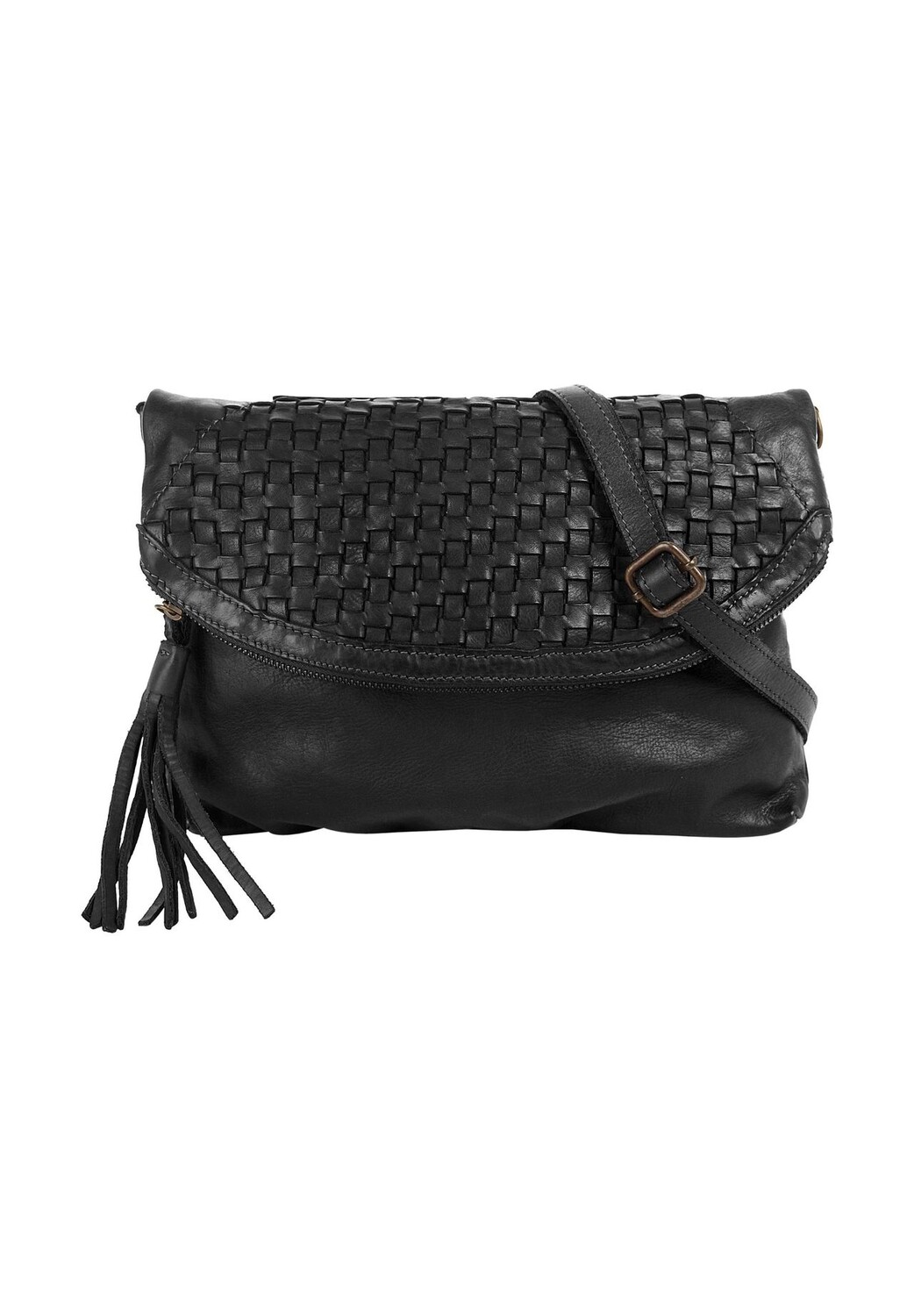 

Сумка через плечо, натуральная кожа, производство Италия Samantha Look, черный