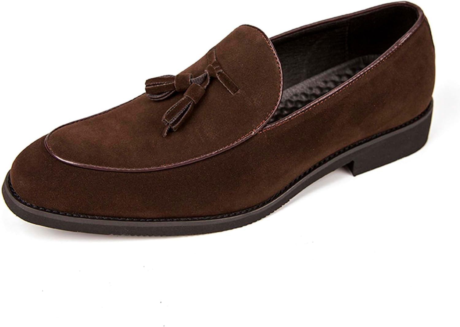 

Мужские замшевые лоферы Urban Gentleman стиль бизнес-кэжуал формальная обувь против скольжения для прогулок, офиса, униформы, банкетов, свадеб, костюмов и платьев, кожаная обувь Generic, коричневый