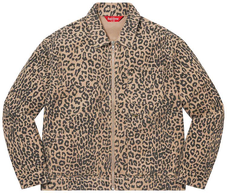 

Куртка Supreme Moleskin Work Jacket 'Leopard', загар