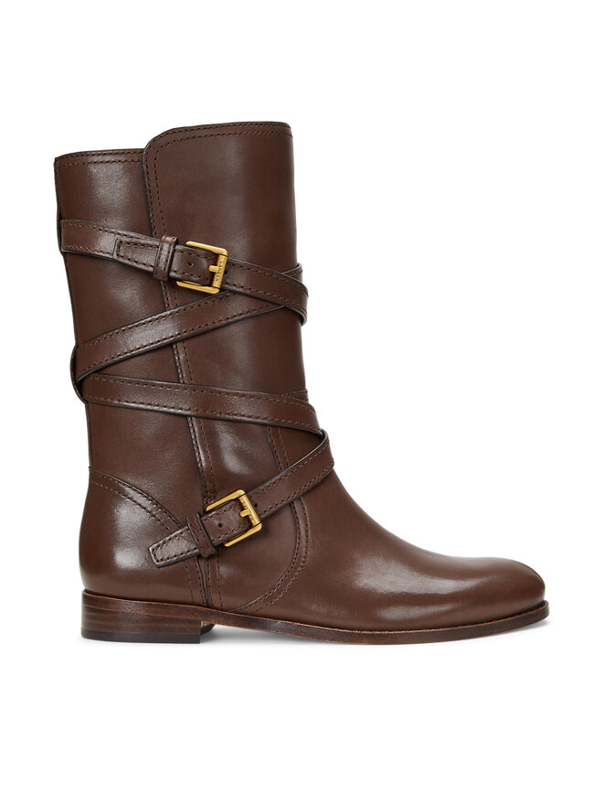 Ботильоны на плоской подошве LAUREN RALPH LAUREN, коричневый