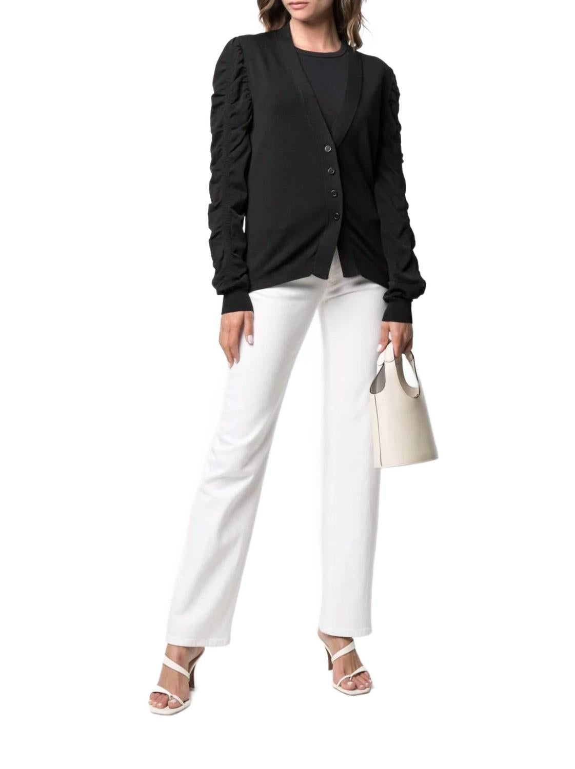 

Кардиган с драпировкой в черном цвете Nude