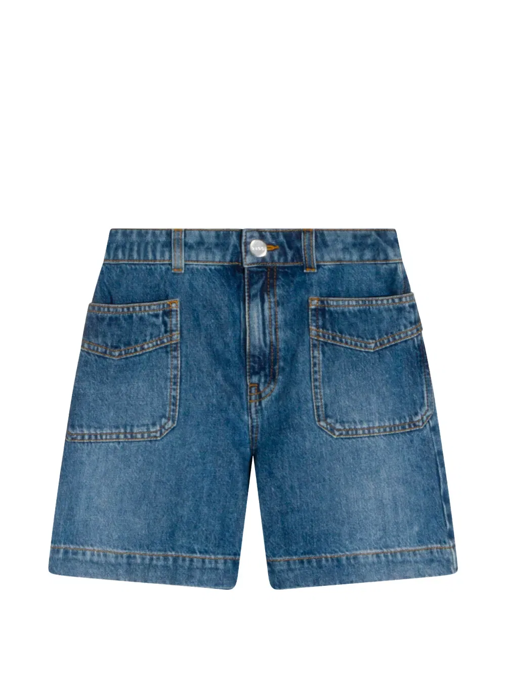 Джинсовые шорты с карманами Gucci Kids, синий