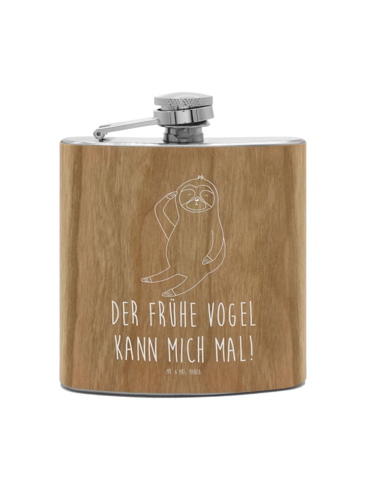 

Mr. & Mrs. Panda Фляжка Flachmann Bären mit Hut mit Spruch in Braun