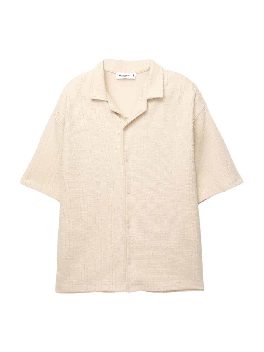 

Рубашка на пуговицах Comfort fit Pull&Bear, бежевый