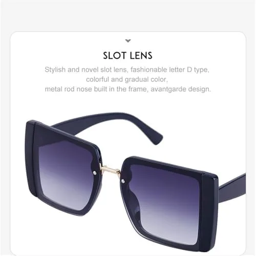 

Винтажные солнцезащитные очки большого размера с градиентным переходом цвета 2027 года для женщин, защита от УФ-излучения UV400, мужские солнцезащитные очки MTZJH, 5