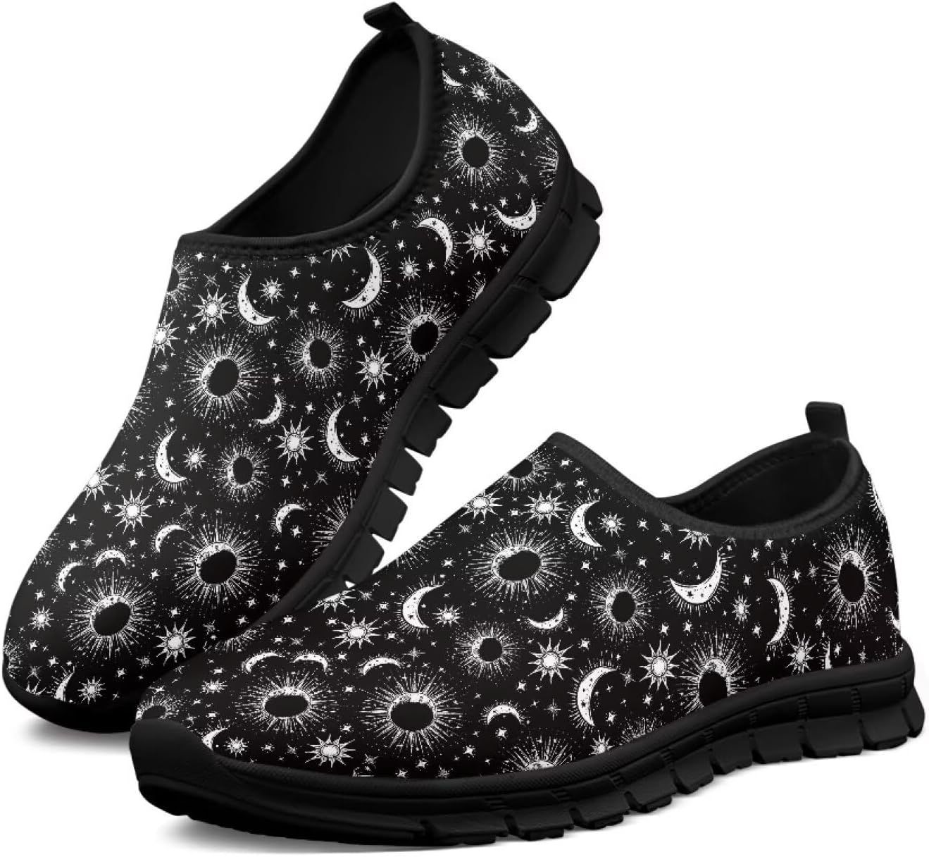 

Кроссовки для мужчин Hresuewn, модные, удобные, с нескользящей подошвой, спортивные с комфортной стелькой для тренировок и прогулок, Sun Moon Pattern