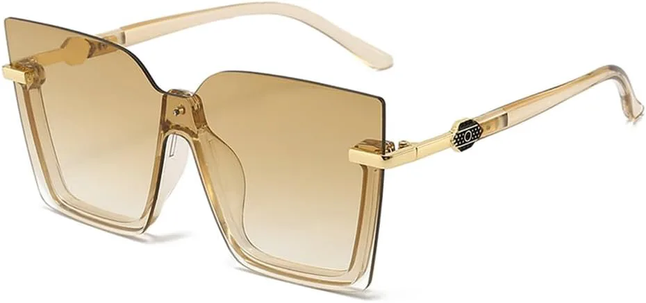 

Солнцезащитные очки для женщин и мужчин, уличная одежда, очки в крупной оправе, защитные очки, цельные солнцезащитные очки для женщин и мужчин KTUCN, Brown