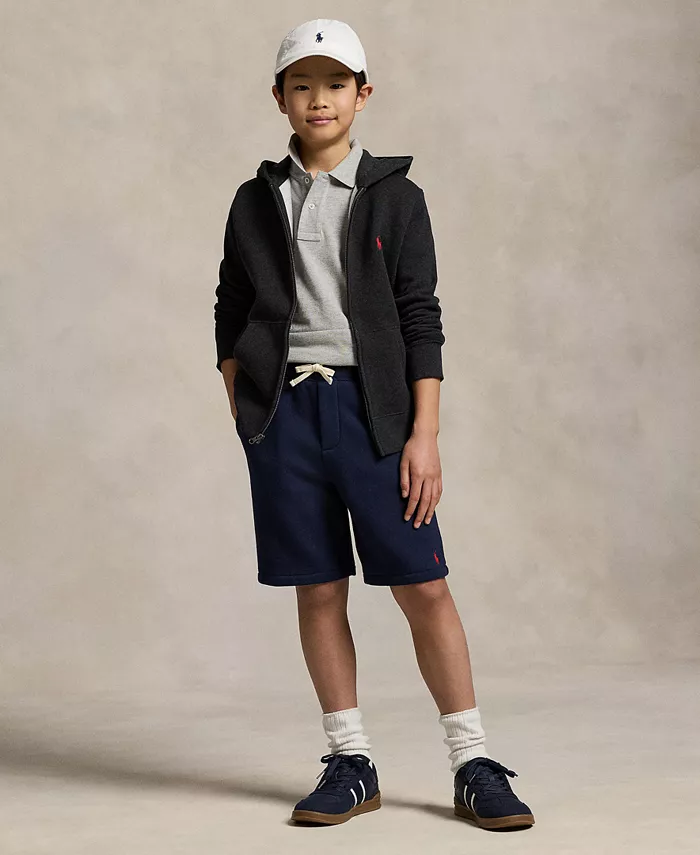 Большие мальчики Хлопковые флисовые шорты на резинке Polo Ralph Lauren, черный — фото 4