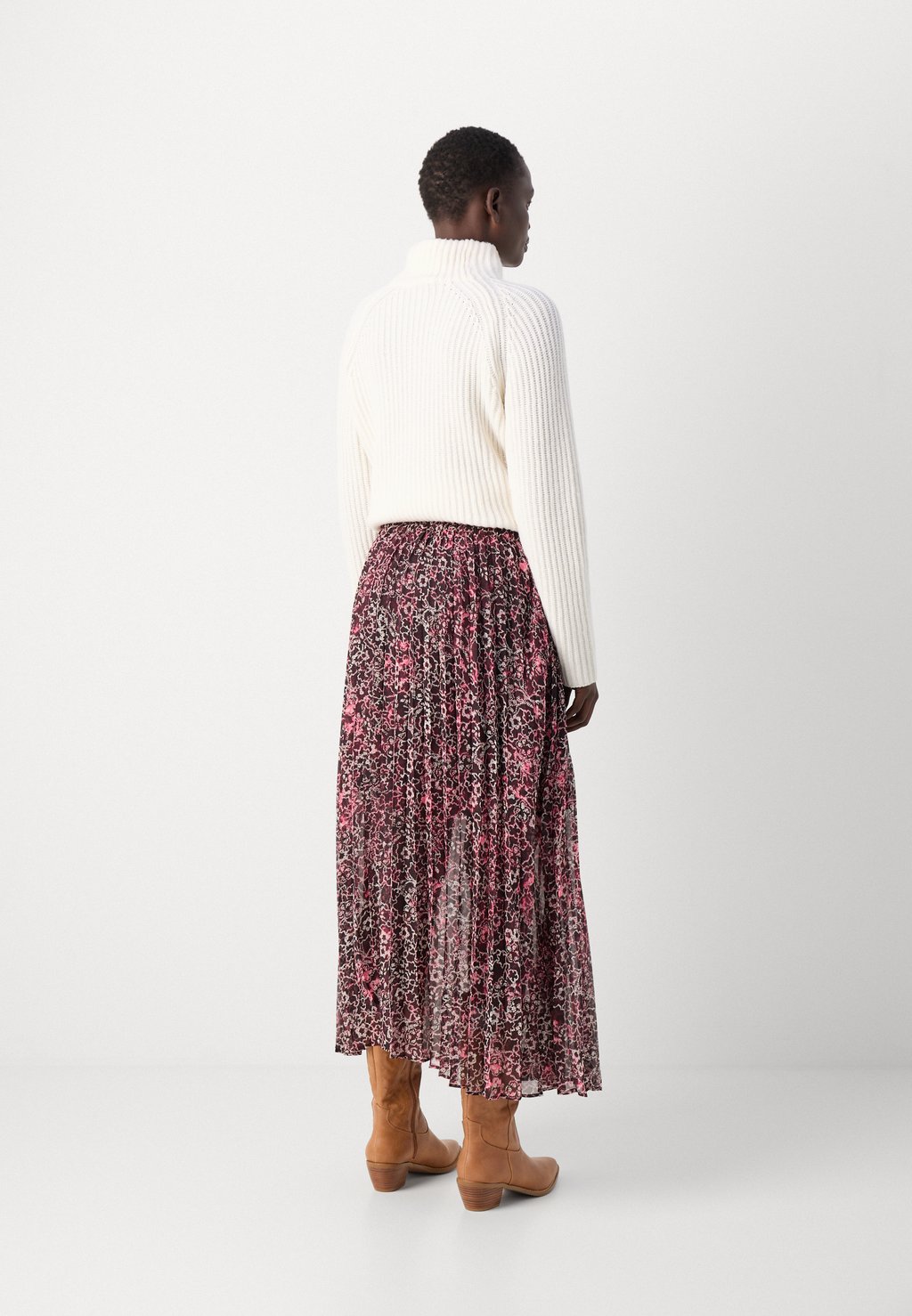 

Юбка А-силуэта PLEATED PRINTED SKIRT Scotch & Soda, красный