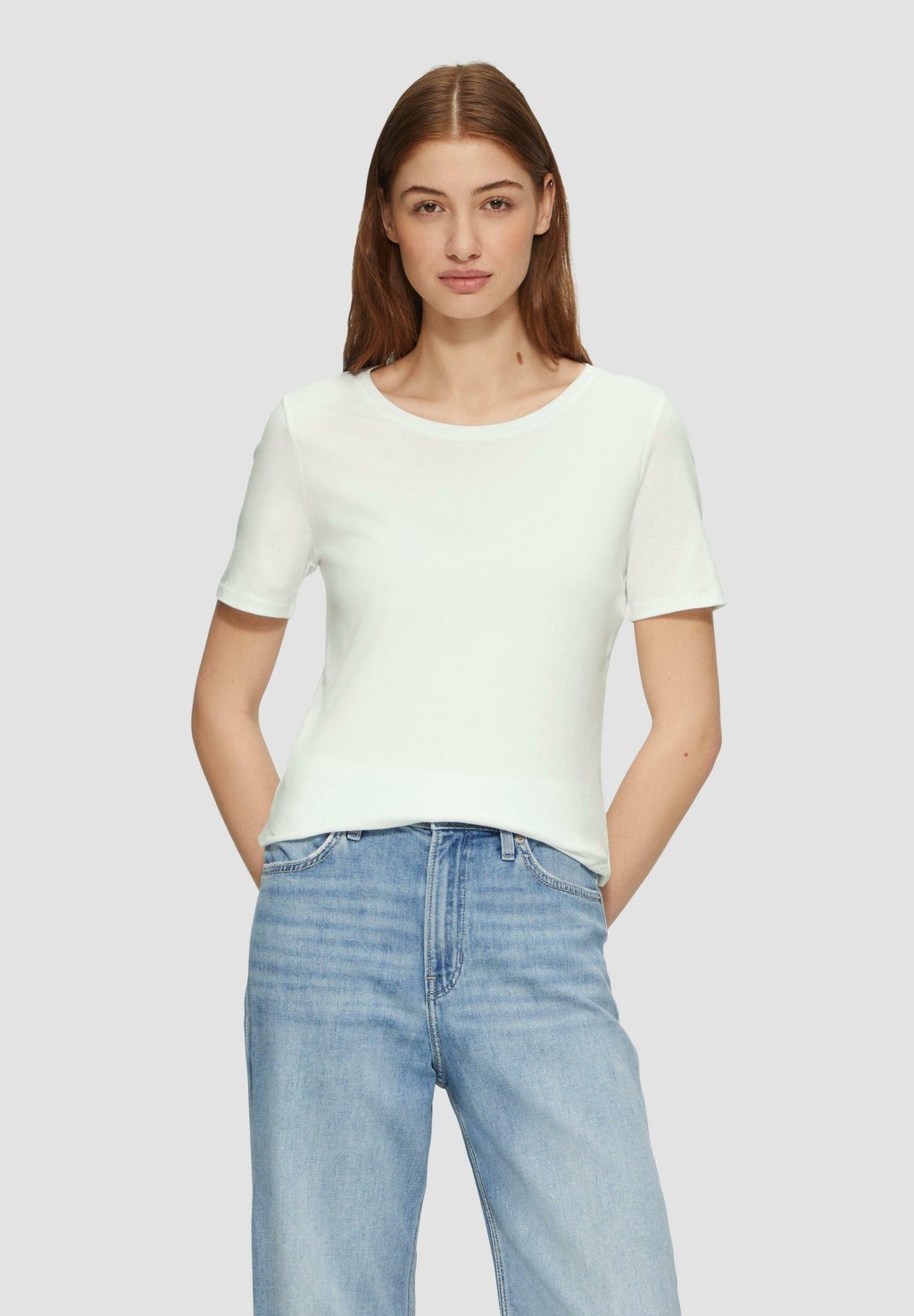 

Базовая футболка INTERLOCK s.Oliver, белый