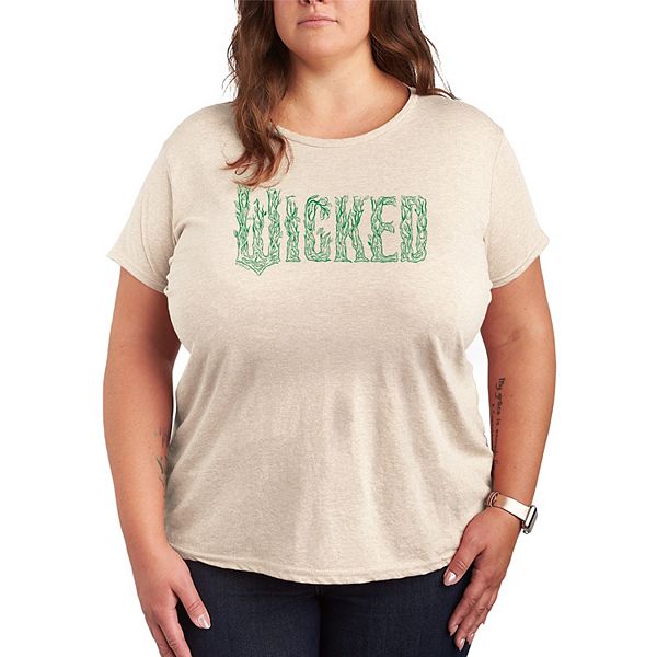 

Футболка с принтом Wicked for Good и веткой дерева, Plus size Licensed Character, Birch