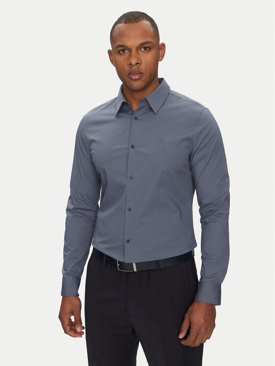

Рубашка облегающего кроя LV04LB145G Calvin Klein, синий