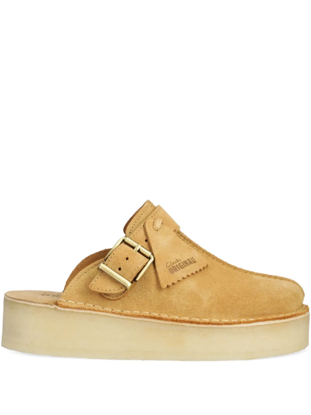 Мюли на платформе с пряжкой Clarks Originals, нейтральный