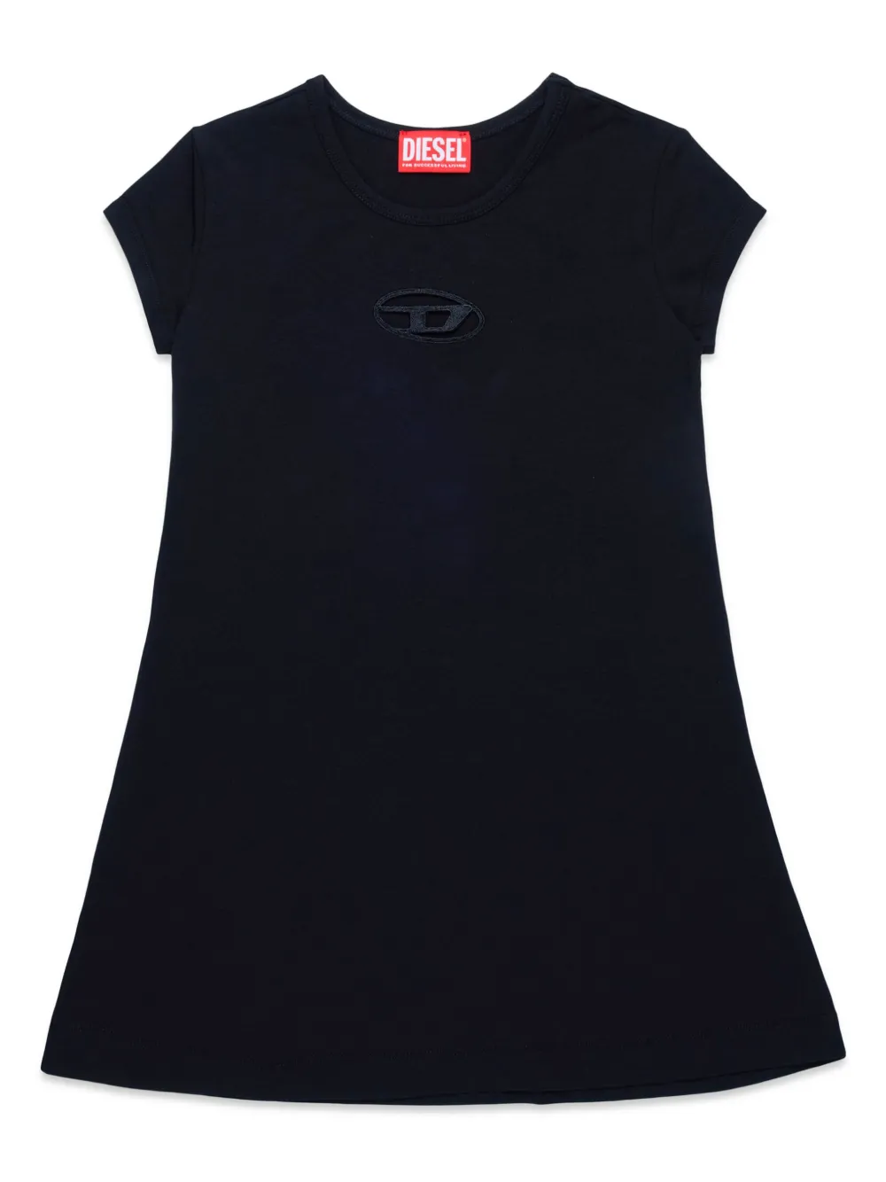 

Платье с вышитым логотипом Diesel Kids, черный