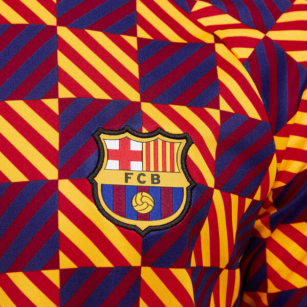 Спортивная футболка barcelona fc pre match soccer jersey 'orange' Nike, оранжевый — фото 4