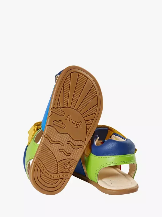 Детские кожаные сандалии Морской берег, цвет Радуга Frugi — фото 4