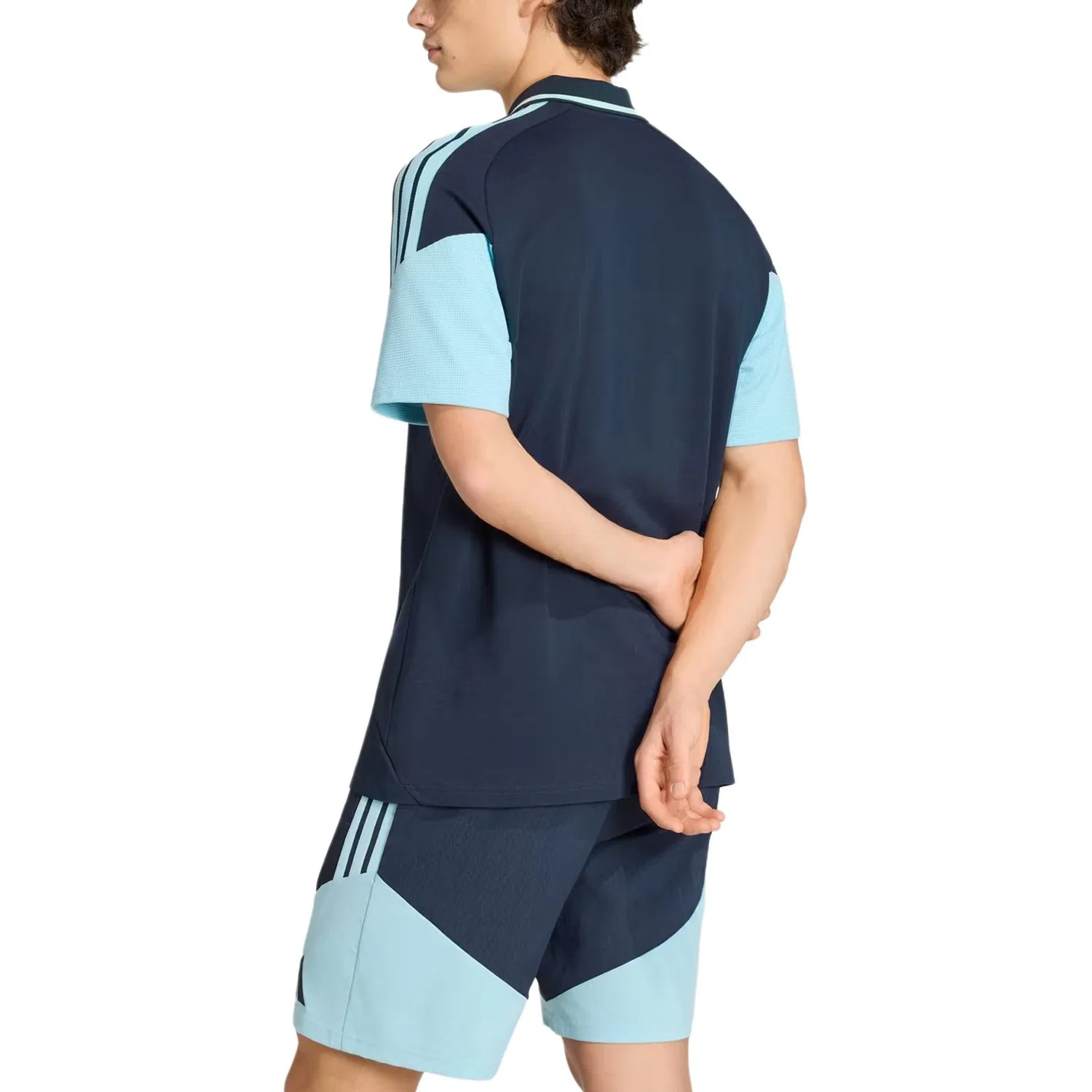 Поло мужское Marine Blue с воротником-поло, умеренная посадка Adidas — фото 4