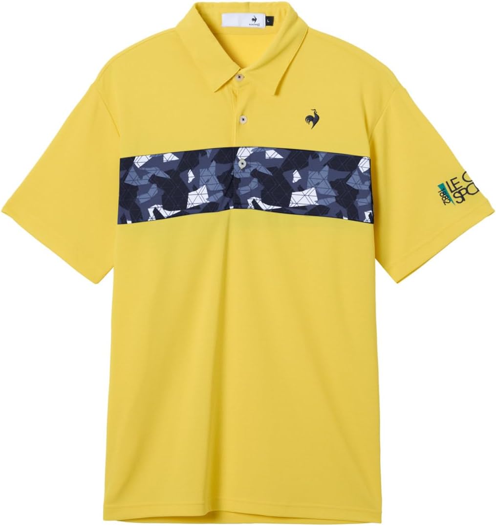 

Мужская поло-рубашка с коротким рукавом Coq Sportif LG5FHS00M, сухая, влагоотводящая, быстросохнущая, дезодорирующая, с принтом Switch, для гольфа Le Coq Sportif, желтый