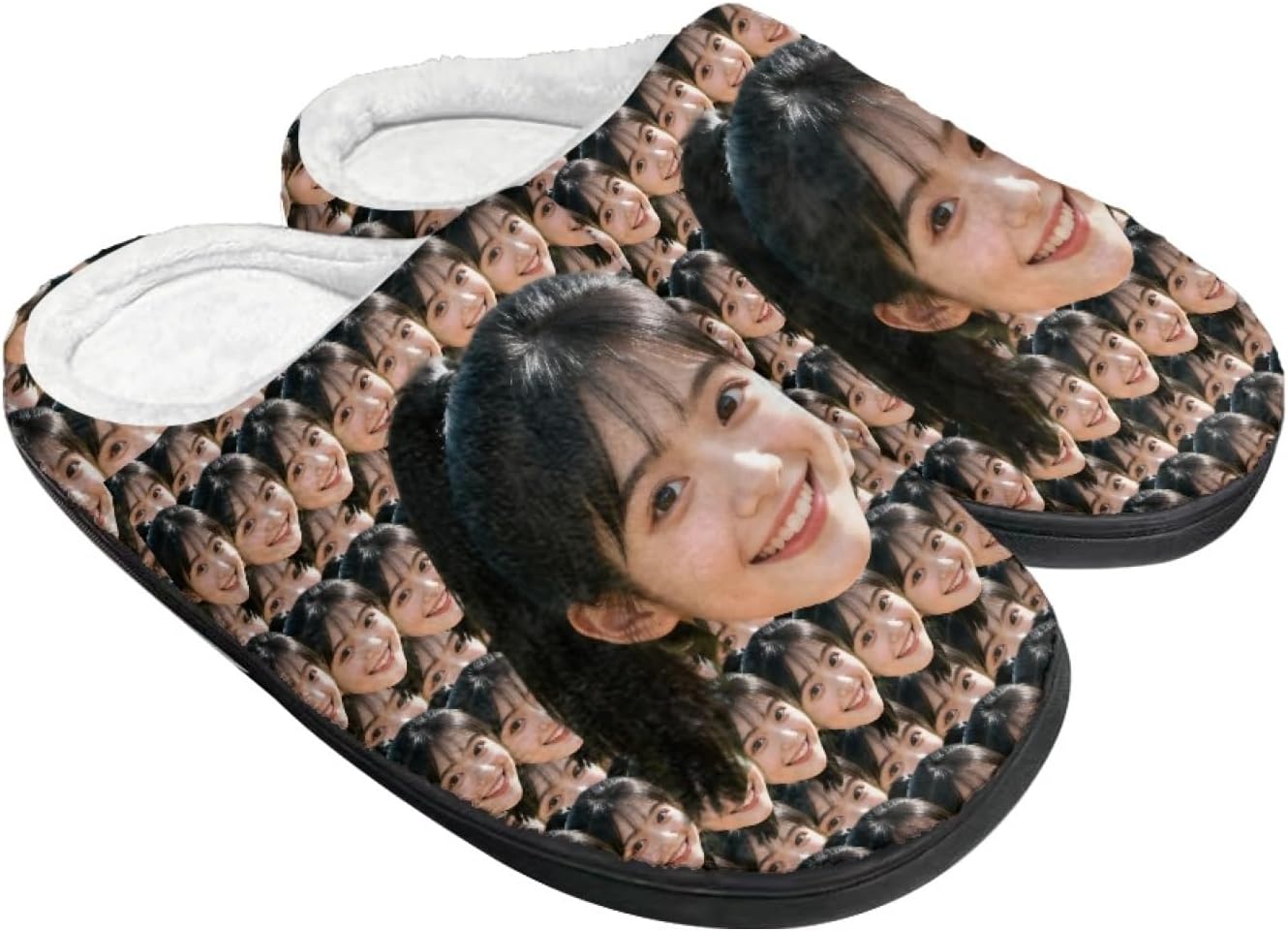 

Домашние тапочки RoPox с индивидуальной фотографией и текстом, зимние мягкие плюшевые хлопковые - повседневная форма - для дома и улицы, забавный подарок для мужчин и женщин, Style 2