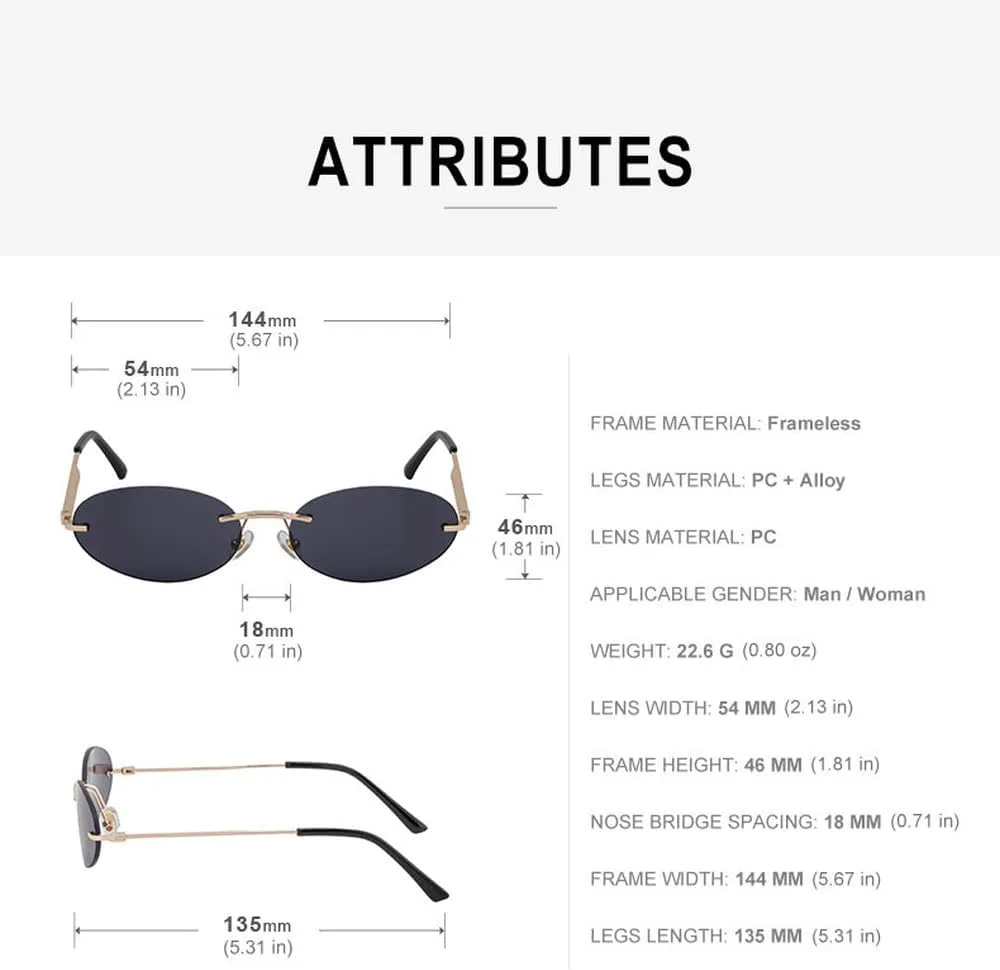 

Женские солнцезащитные очки овальной формы в маленькой оправе. Мужские солнцезащитные очки в стиле панк высокого класса с защитой от солнца TYUVIVO, Silver Gray