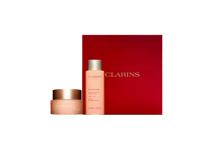 CLARINS Набор для ухода за кожей Goddess Stretch Shiny с эффектом лифтинга и увлажнения 50мл+50мл, Firming Day Cream 50ml+Tightening Stretch Serums Water (Spring Water) 50ml+Exclusive Box — фото 2
