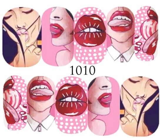 

Водные наклейки для ногтей - №1010, Raisin