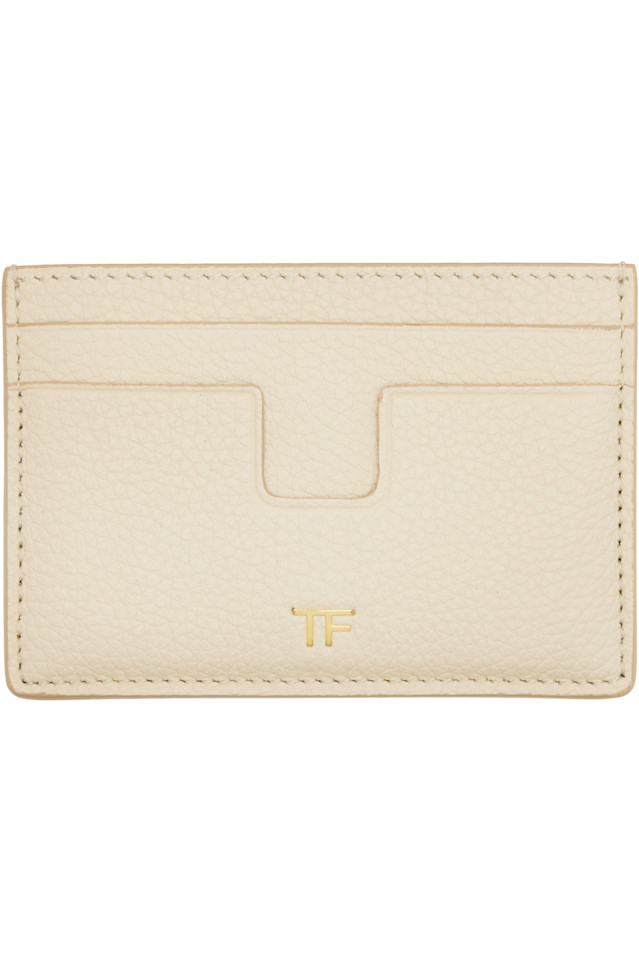 

Tom Ford Кардхолдер из бежевой зернистой кожи