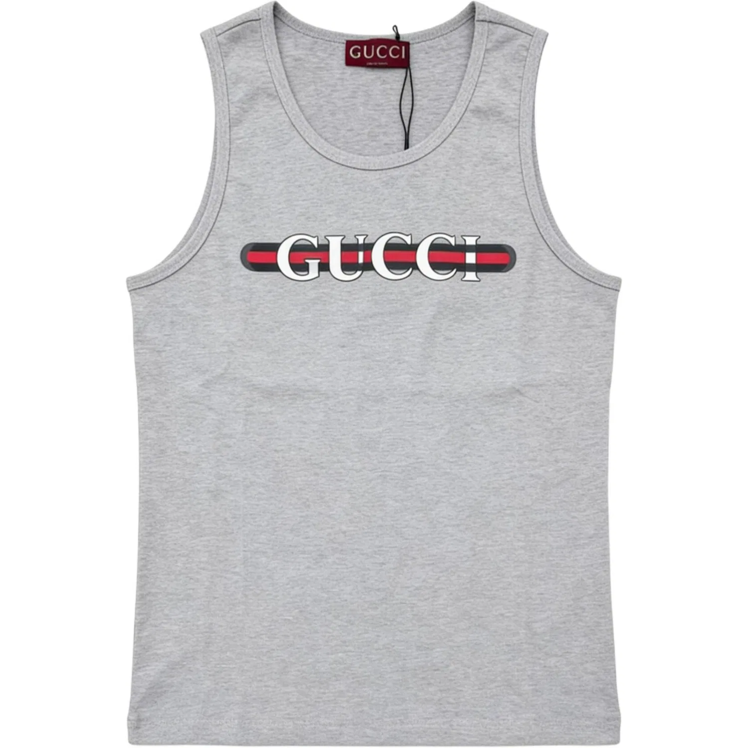 Топ женский GUCCI Crew Neck Moderate, Классический дизайн, Серый
