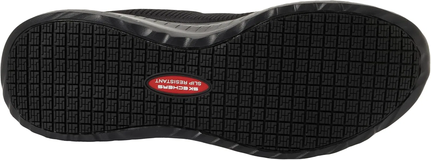 Мужские рабочие медицинские ботинки Skechers Squad Chaos Sr Parley, Black Textile Synthetic — фото 2