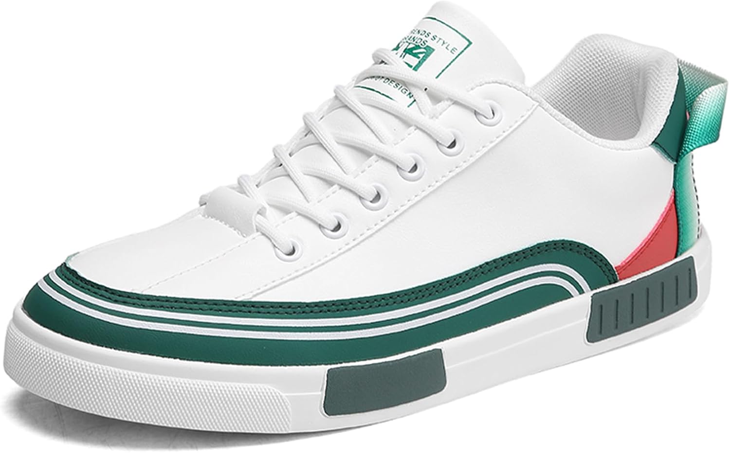 

Мужские модные кроссовки Классические повседневные туфли для мужчин Стильные мягкие удобные кроссовки для ходьбы Abborora, белый/зеленый