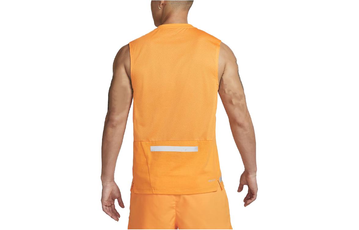 Топ Nike Dri-fit Run Division Rise 365 Tops 'Orange' DX0852-836, оранжевый — фото 4