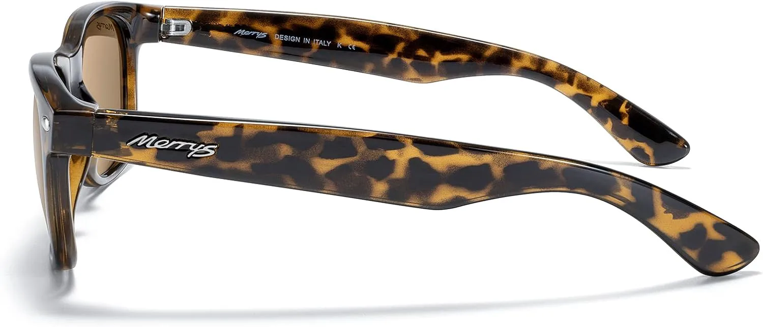 

Солнцезащитные очки MERRY'S Polarized Unisex Shades для мужчин и женщин, винтажные поляризованные солнцезащитные очки с зеркальными линзами, Leopard Frame/Brown Lens
