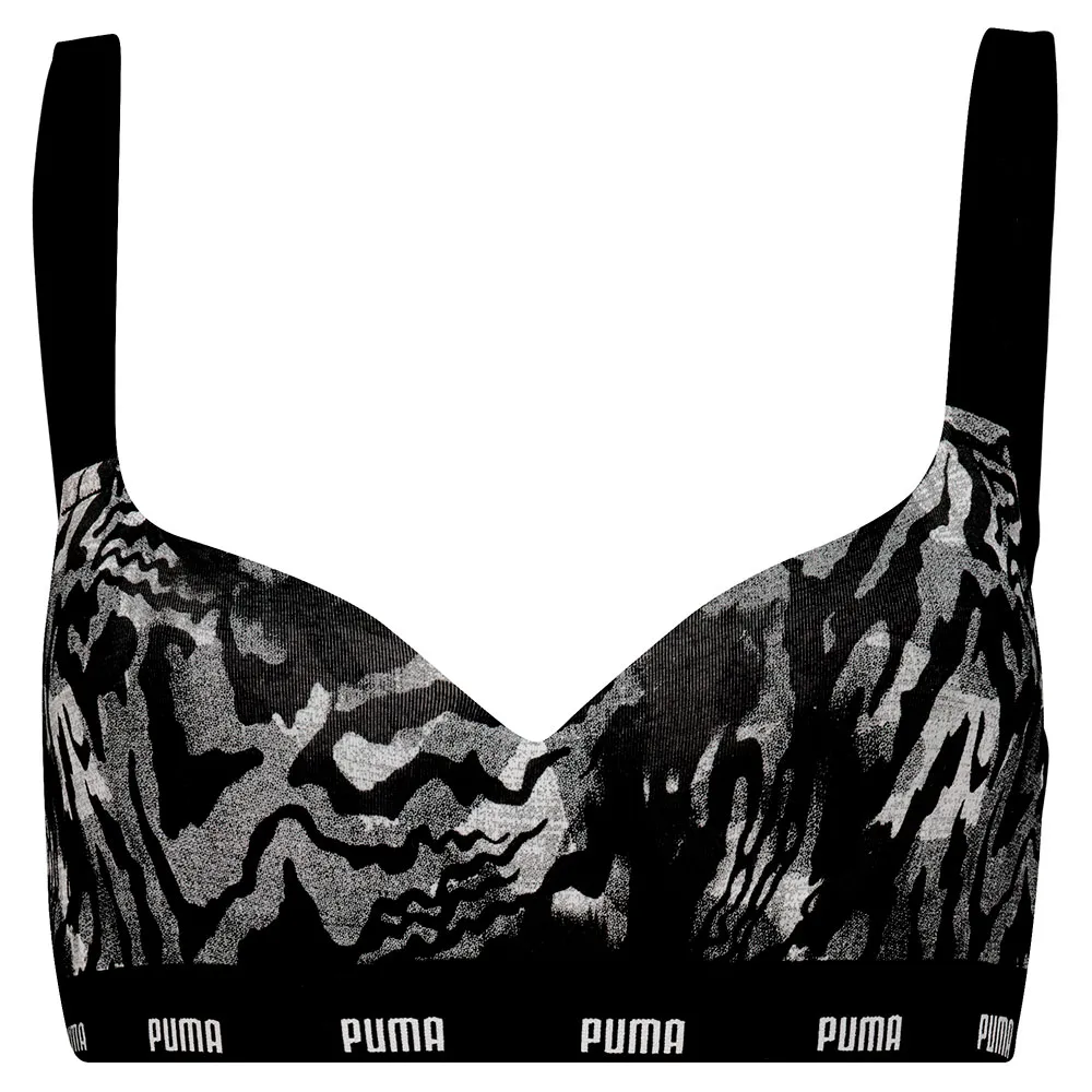 

Топ бикини Puma Printed Padded, черный