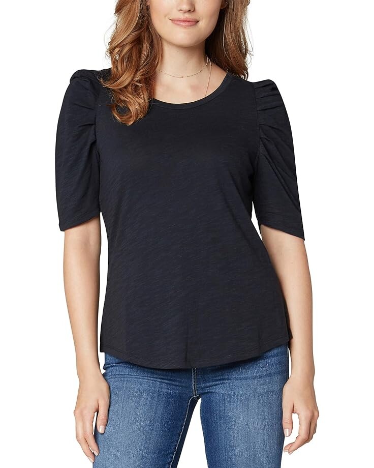 

Футболка Liverpool Los Angeles Gathered Short Sleeve Knit, черный
