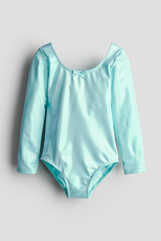

Балетный купальник с длинными рукавами H&M, бирюзовый