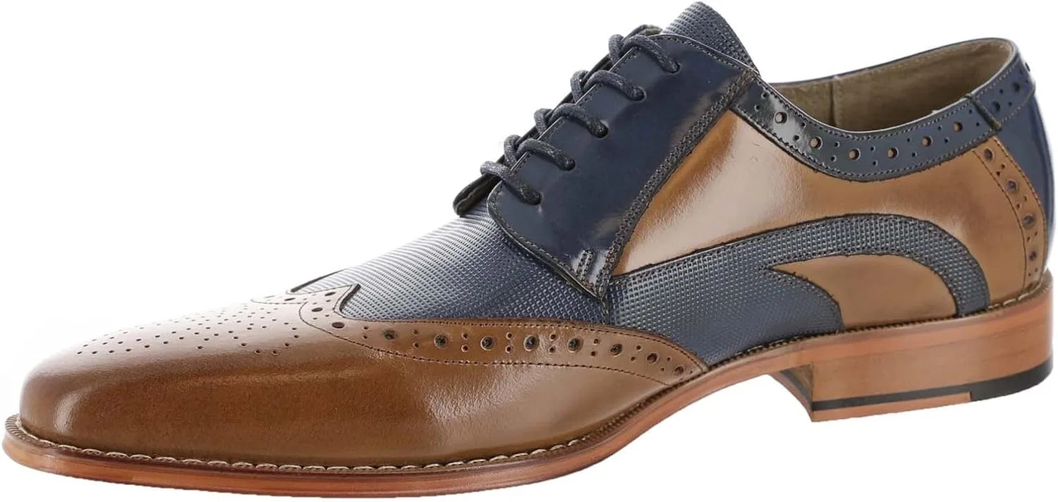 Мужские туфли-оксфорды Ivingale Wingtip на шнуровке от STACY ADAMS, коричневый — фото 4