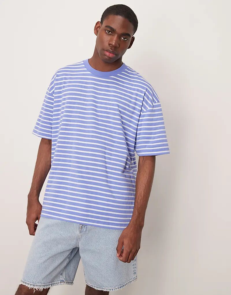 

Футболка оверсайз ASOS DESIGN в сине-белую полоску
