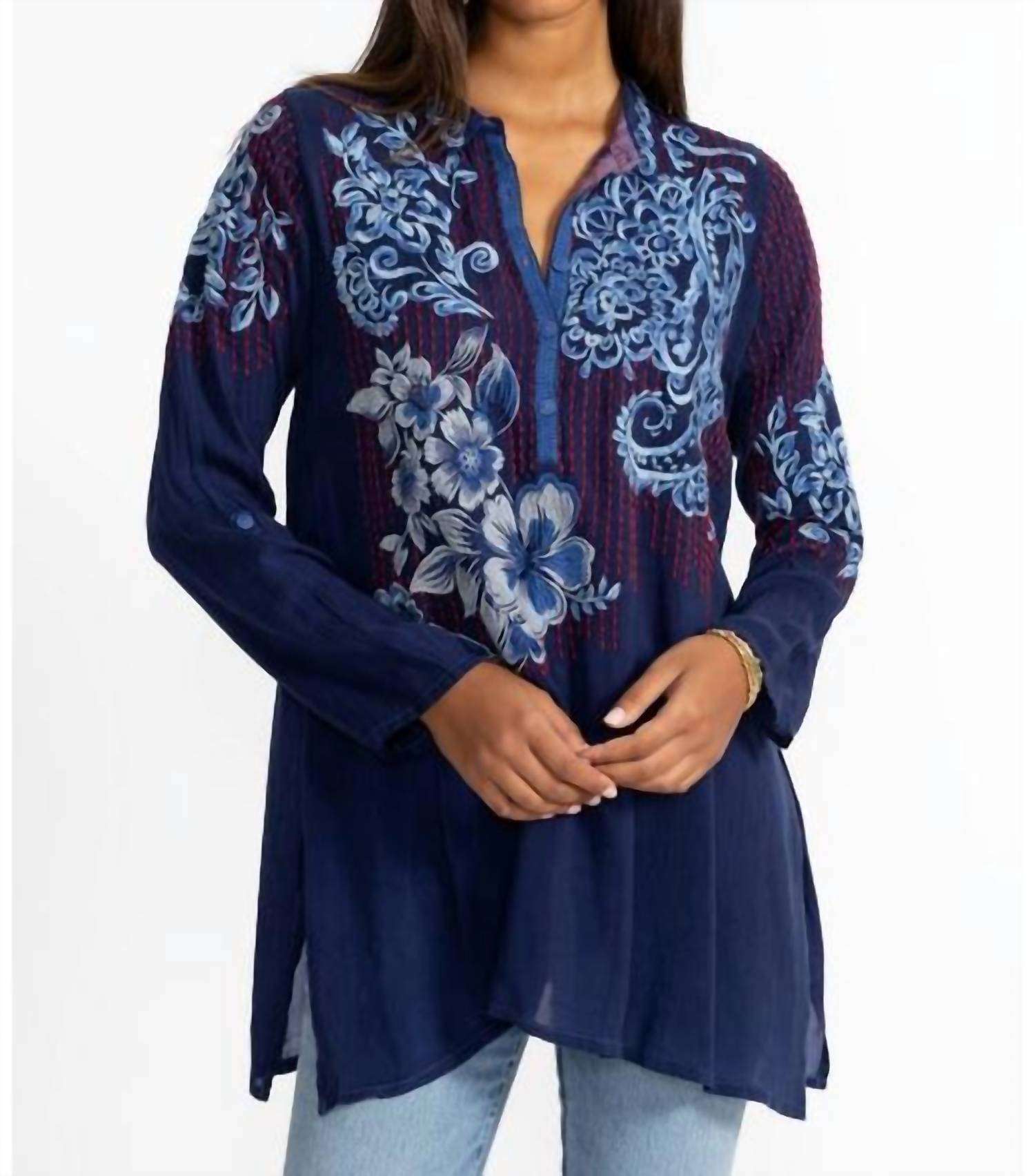 

Johnny Was Туника Gilani в синей ночи